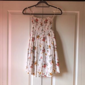 Strapless floral dress